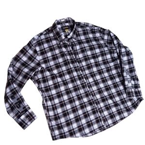 Cabela's Plaid Wrinkle Free Button Down Shirt. 3XL
